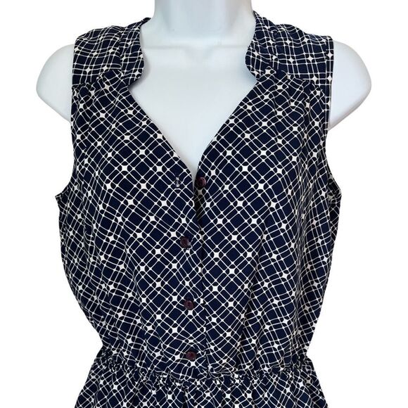 41 Hawthorne Sleeveless short Navy Blue Dress sz S - Picture 4 of 6